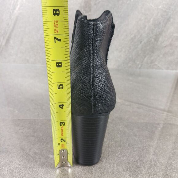 Sun Stone Boots Womens 10 M Black Block Heel Zip Ankle Booties Graceyy - Picture 9 of 12